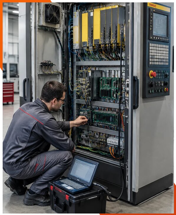 Ремонт систем ЧПУ FANUC промышленных станков в Реже