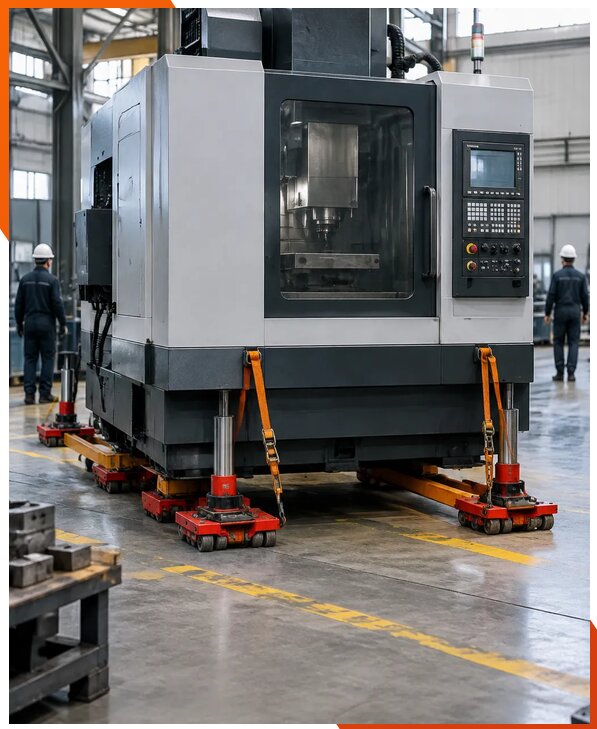 Перемещение станков внутри цеха в Реже